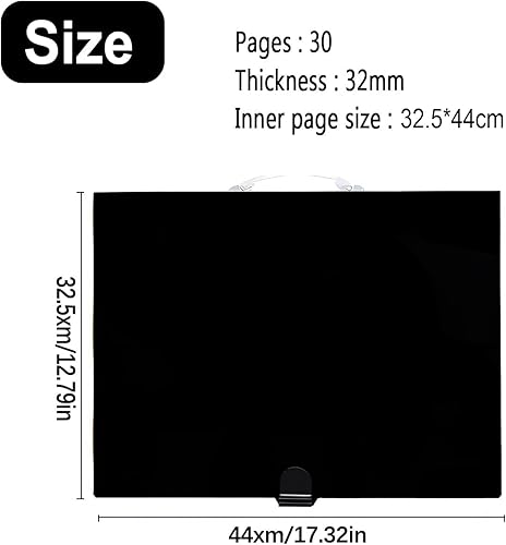 Miniatura 5 de Libro de almacenamiento de pintura de arte de diamantes A3, carpeta de cartera de arte de diamantes con 20 páginas, protectores de bolsillo