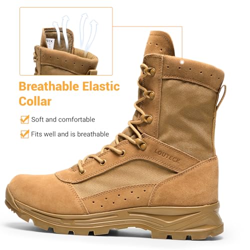 Image of Men's Military & Tactical Boots - Waterproof & Comfortable Boots for Men, Perfect for Work, EMS, Hiking, and Combat