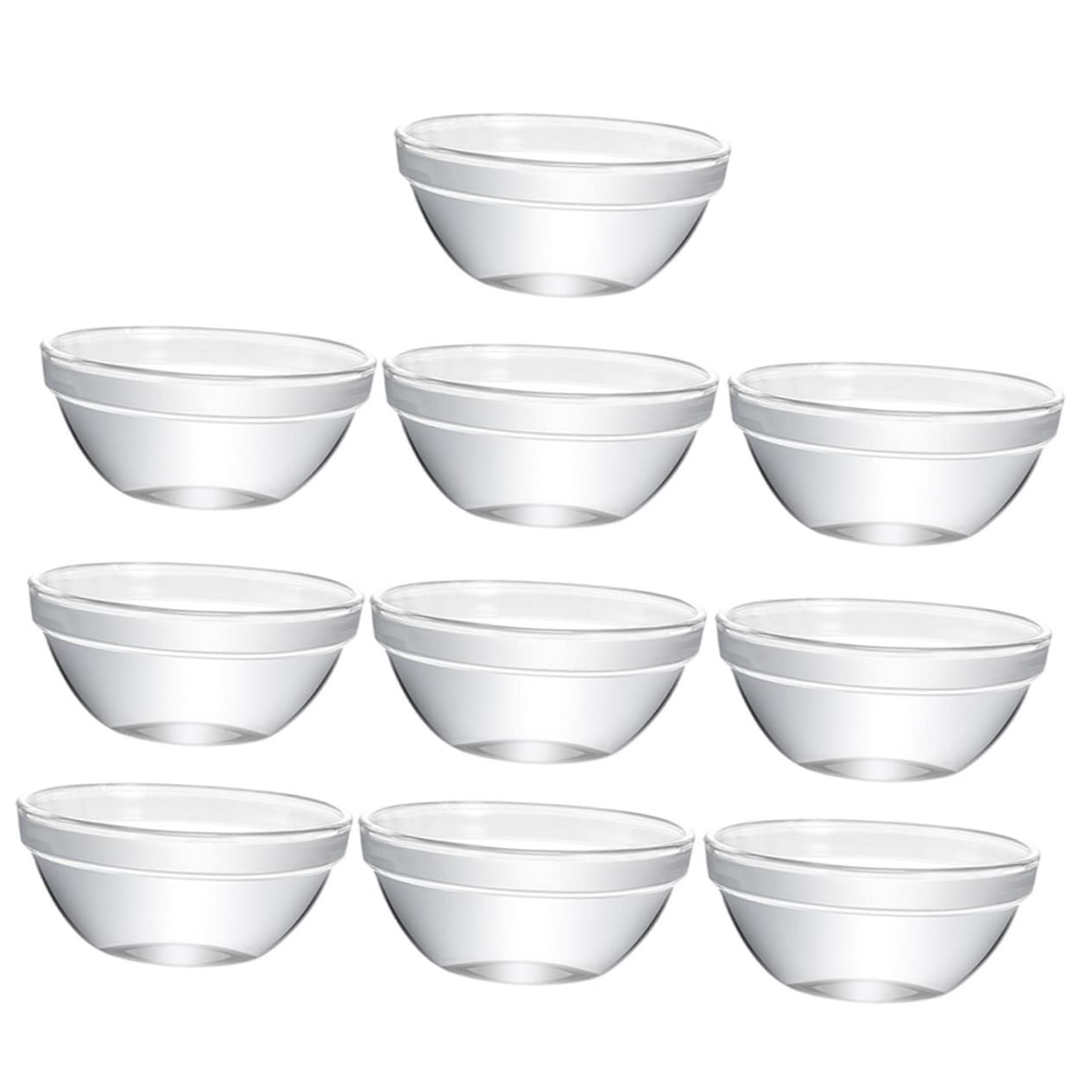 Prep Bowls Bawls 10pcs Bozai Cake Mold Dessert Cups Glass Dessert Serving Bowls Pinch Bowls Transparent Salad Dip Tray Glass Clear s Trifle Bowl Glass