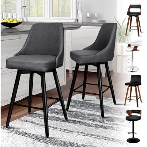 ALFORDSON Bar Stools Set of 2 with High Backrest Cover