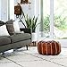 Premium Handmade Dark Brown Tobacco poufs Moroccan Leather Pouf,Ottoman Footstool Hassock 100% real Natural Leather pouffe,Home gifts, wedding gifts, foot stool