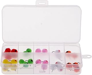 Baites and Attactants 36pcs/Pack Dry Fly, Nymph Fly Lure Assotment for Trout Fly Fishing Egg Fly Glo Bug for Fishing
