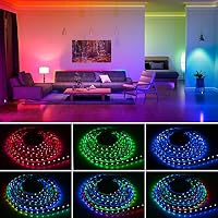 SEZO WS2812B ECO 5M 300LEDs DC5V Einzeln Adressierbaren LED Streifen Individuell SMD5050 RGB 300 Pixel Traumfarbe Programmierbar Neopixel LED Lichtband Strip Flexible IP30 Nicht Wasserdicht Weiß PCB – Ansicht 6