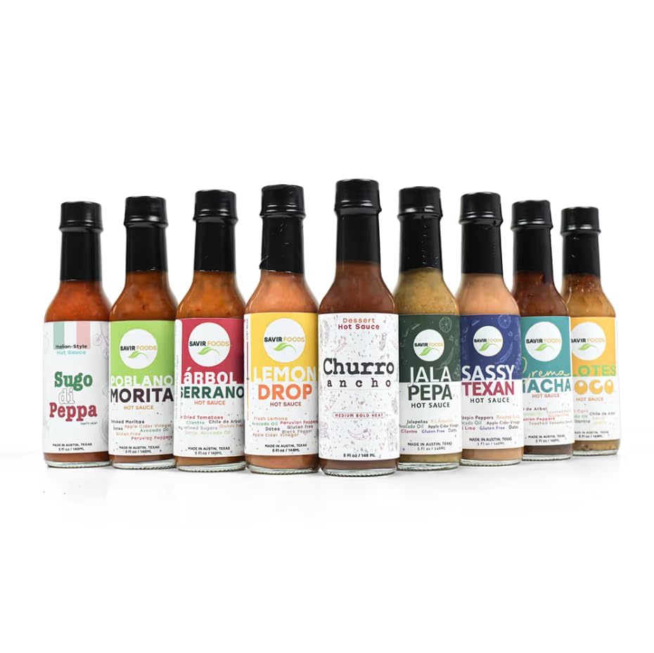 Savir Foods Assortiment de 9 sauces piquantes
