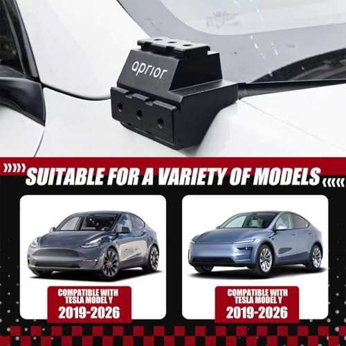 Image of Upgraded Quick Release Dual A-Pillar Light Mounts for Tesla Model Y 2019-2026 Non-Destructive Installation, Modular Brackets for Offroad LED Pod Lights & Ditch Lights(No Drilling)
