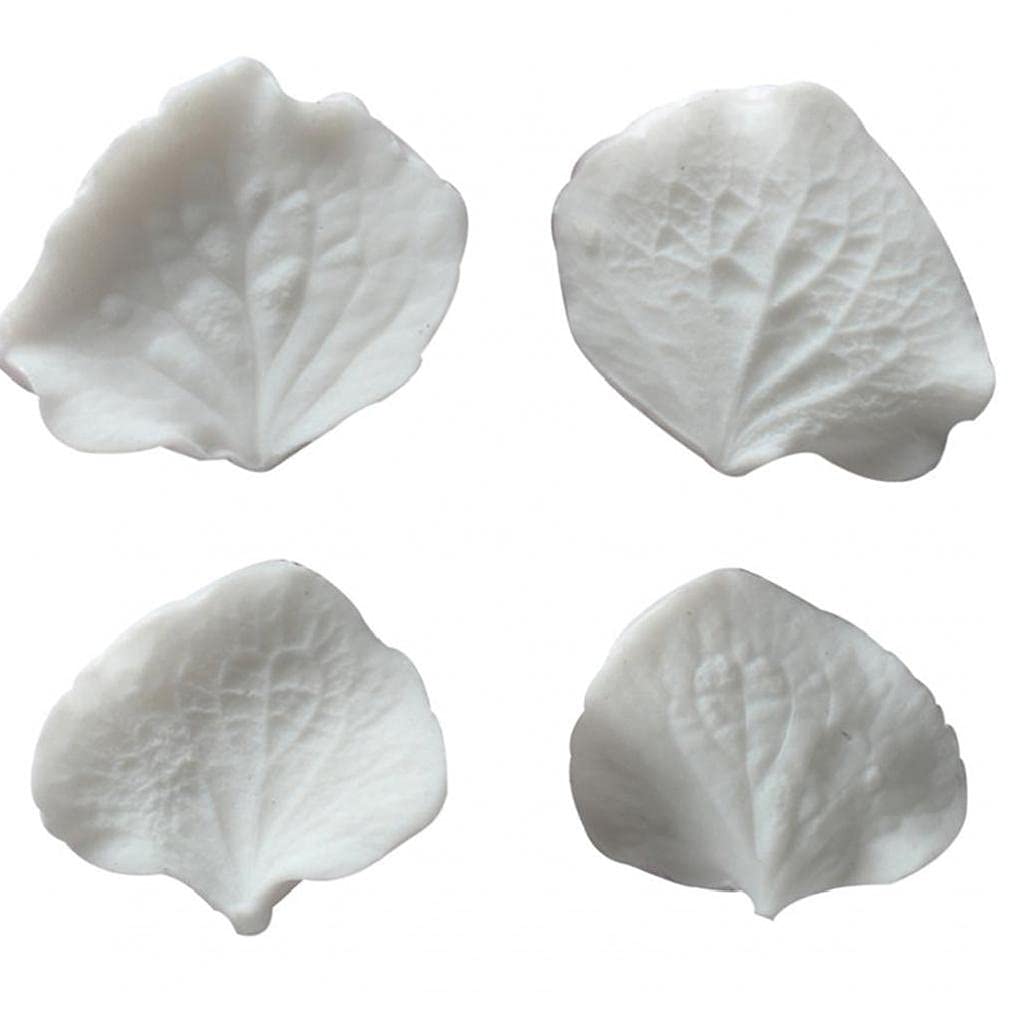 Onsinic White Silicone Fondant Mold Hydrangea Sugar Flower Vein Petals Clay Molds Printing Mould Caly Flower Tools