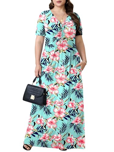 Image of PEVRL Plus Size Summer Maxi Dress for Curvy Women with Pockets 1X-5X