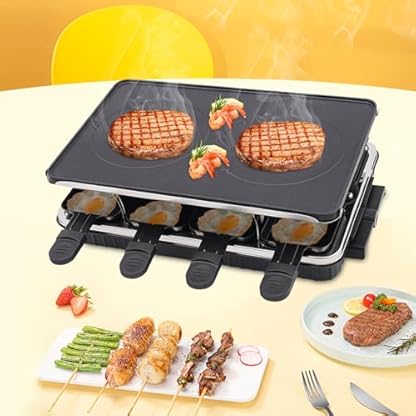 1300W Elektrogrill，Tragbarer Innenbereich Tischgrill Elektrogrill Balkon Antihaft-Beschichtung，Max Temperatur Etwa 230°C，Geeignet für Grillfeste, Partys – Bild 3