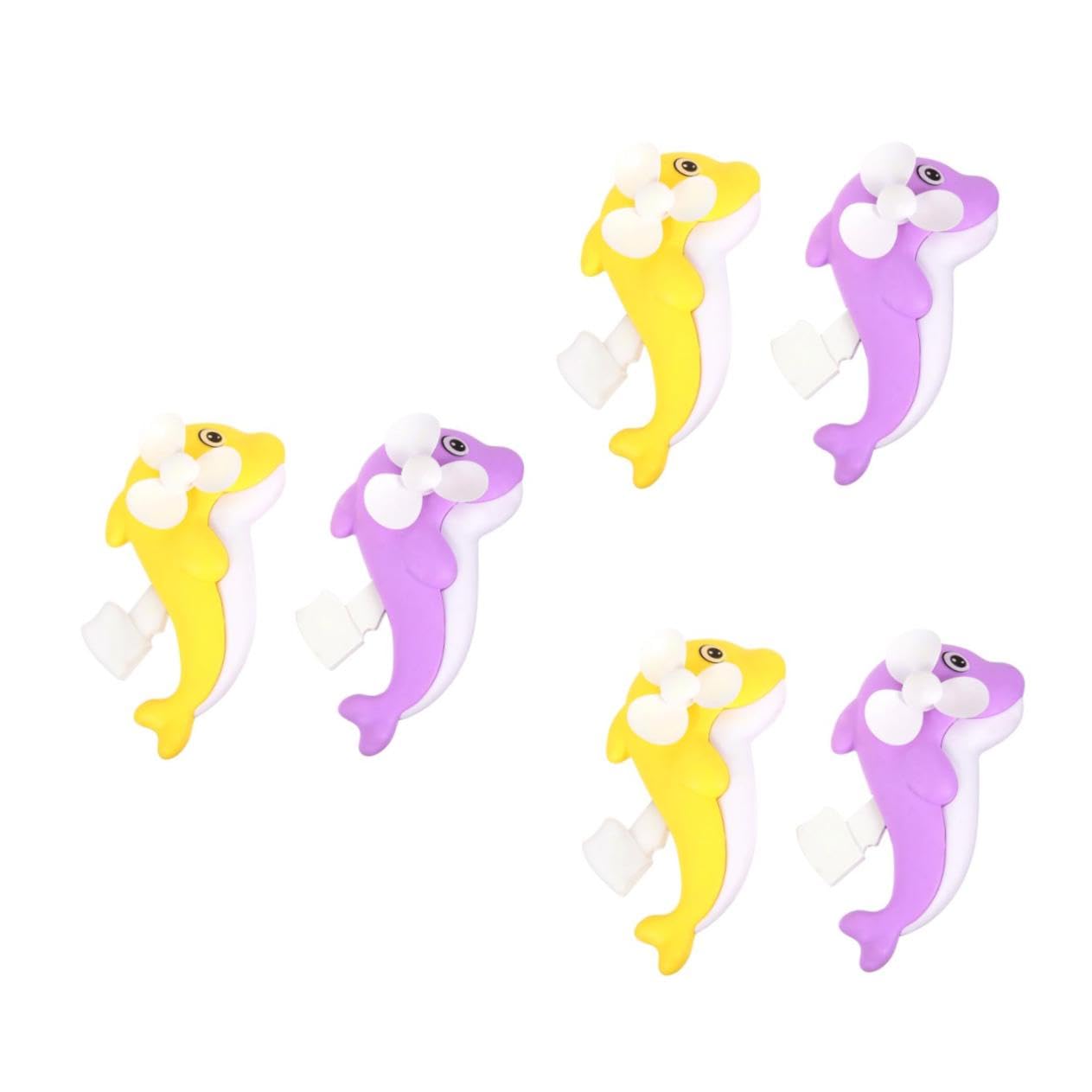 Mini ventiladores de mano mecánicos ULTECHNOVO Serie 3 en colores aleatorios, 6 piezas