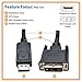 Tripp Lite DisplayPort to DVI-D Adapter Converter Cable DP with Latches, M/M 1080p @ 60Hz 15ft 15' (P581-015)