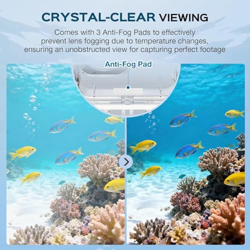 Image of ADOFYS Action 6 Waterproof Case for DJI Osmo Action 6 Camera, with Anti-Fog Underwater Housing Shell Cage Supports 60M /196FT Deep Diving Scuba Snorkeling Swimming with Quick Release Screw.