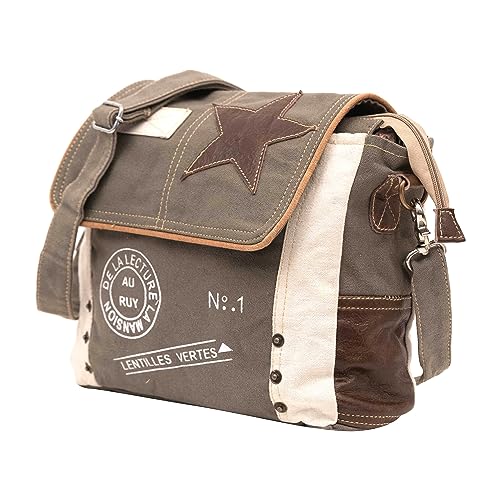 Shy Shy Leather Star Shoulder Bag, Adjustable Handle, Canvas Crossbody Bag3