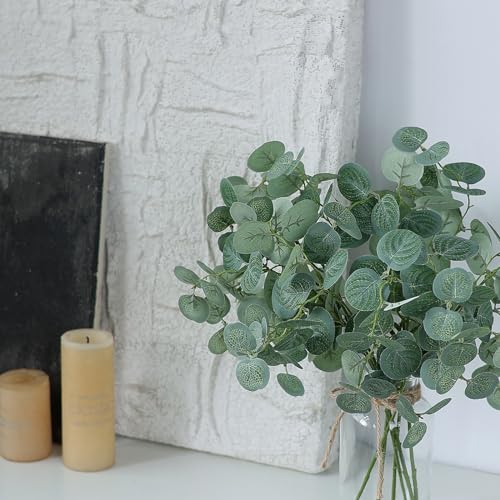 Artificial-Eucalyptus-Stems-in-Glass-Vase-with-Faux-Water-14-Fake-Plant-Eucalyptus-Leaves-for-Centerpiece-Table-Decorations-Office-Farmhouse-Wedding-Home-Decor-Green