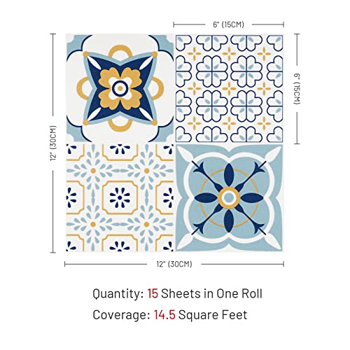 Decotalk Peel And Stick Floor Tile, White Floor Tiles, Vinyl Flooring Laminate, Bathroom Floor Tile, Peel And Stick Floor Tiles Waterproof, 15Pcs 12X12" Stick On Floor Tile, Boho Wallpaper For Kitchen #TOP6