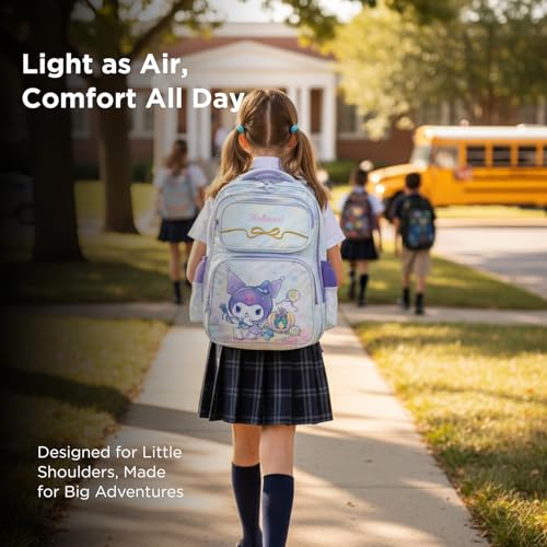 Image of 3D School Bag for Girls Boys & Kids | Lightweight Cartoon Backpack for School | Multi Compartment Primary School Bag | Durable Book and Lunch Backpack (6-13 Years)