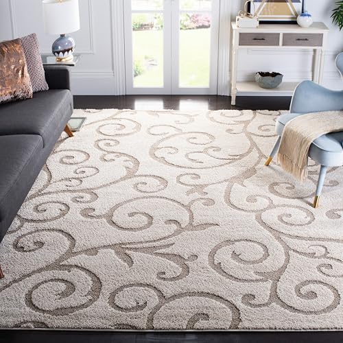 SAFAVIEH Florida Shag Ivory & Beige Rug