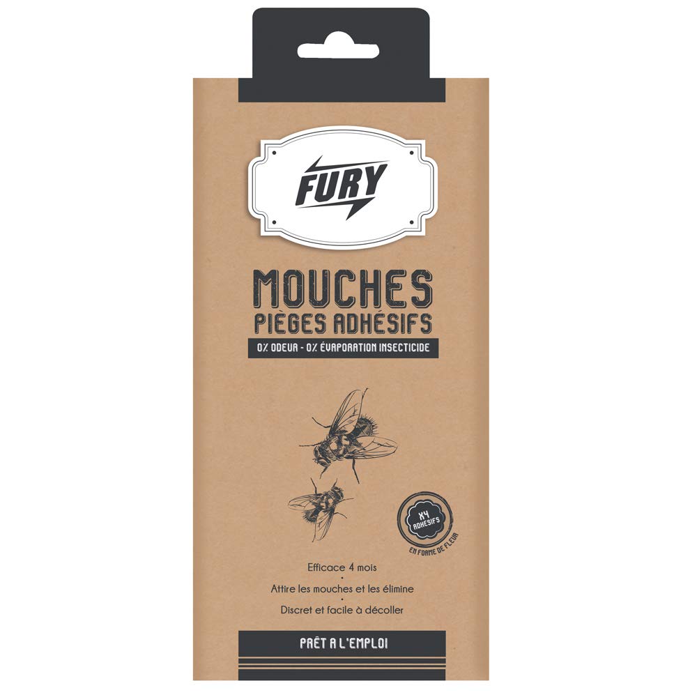 PROVEN ORAPIAdhesive Box of 4 Flies Case Fury Yellow Flower 13 x 22 x 2 cm 1372301