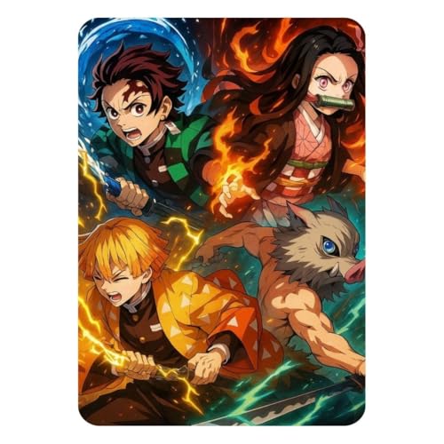 Image of Zesta Bathroom Decor Items Washroom Decor Tin Sign | Aesthetic Posters Wall Poster for Bedroom | Magnetic Cafe Decoration Items / Restaurant Decorations Items | Quirky Home Decor Bar Accent (Demon Slayer((2))