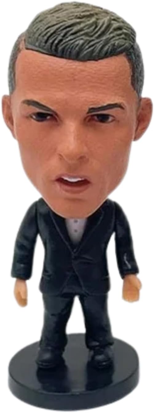 Mayatra's Football Player Figure - Premium Sports Action Figure for Fans, Kids, and Collectors - Detailed Design, Perfect for Display, Gifting (Ronaldo Black)