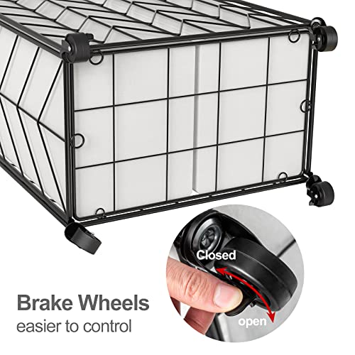 Wowlive Laundry Basket With Wheels, Heavy Duty Laundry Hamper With Wood Lid, Clothes Hamper With Divided Removable Liner Bag, Large Capacity Iron-Made Laundry Sorter Laundry Room Organization (Beige) #TOP6