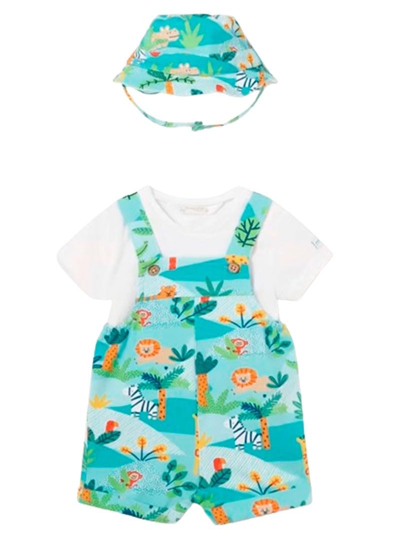 Mayoral Conjunto 3 Piezas Peto Jungla Gorro bebé-niños