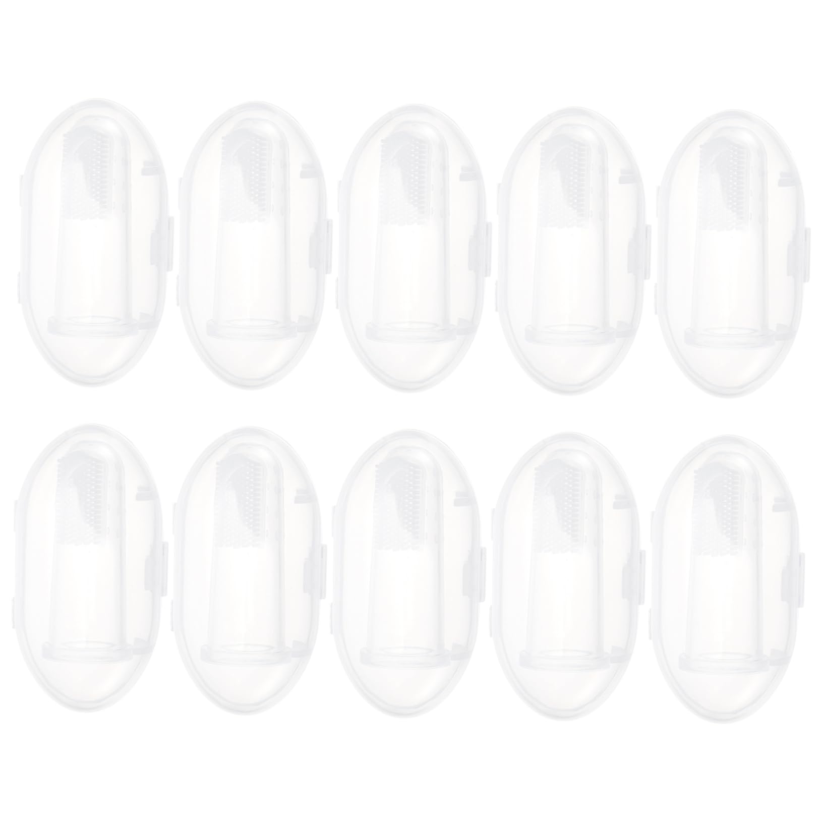 COLLBATH Practical Finger Toothbrushes for Pets 10 Sets Care No Hurt Teeth and Gums