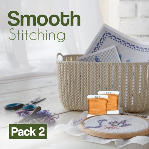 Image of Embroidery Floss Kit and Refills - Cotton Threads - DMC Color Coding for Cross Stitch, String Crafts, Friendship Bracelets