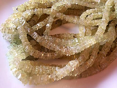 Perles de préhnite de haute qualité en forme hishi lisse de 5mm pour bijoux d'exception