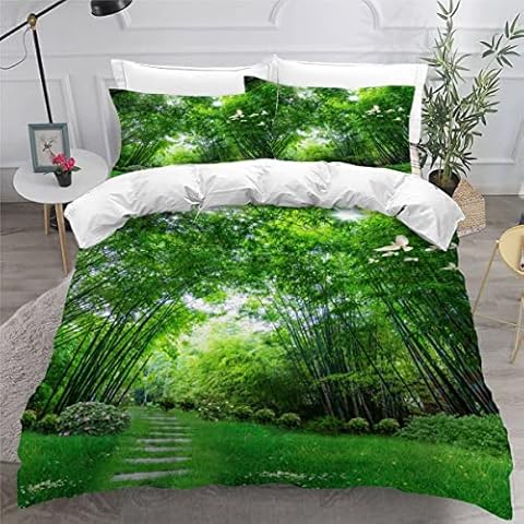 VASENA Green Forest Super King Duvet Cover Set Cover