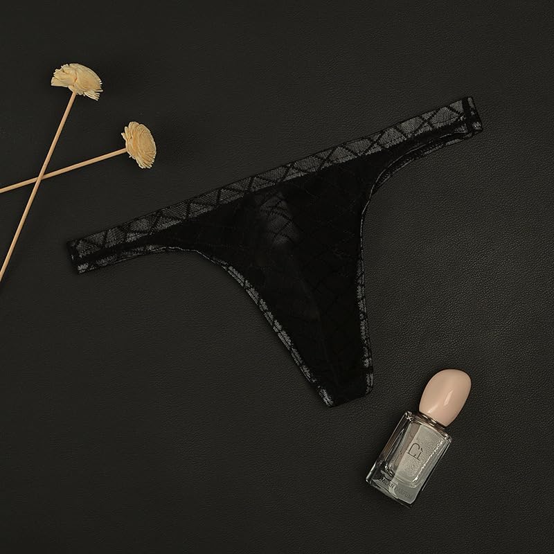 TNNRAO Perizoma Da Uomo Perizomi, String E Tanga Da Uomo A Rete Ultrasottile Perizoma Sexy Morbido Traspirante Sottile Pouch Slip Da Uomo Perizoma