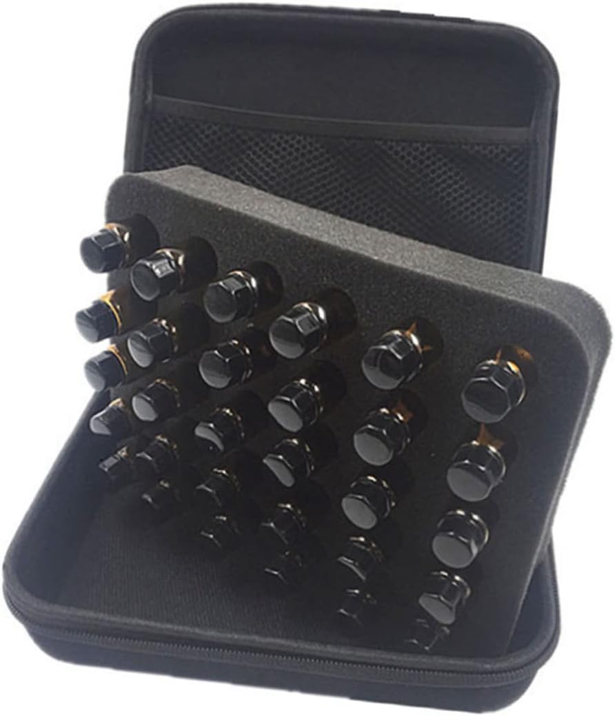 NOLITOY 3pcs Bottle Essential Oil Storage Case Portable Black Organizer for Bottles Shockproof and Zipper Design for Travel Handle