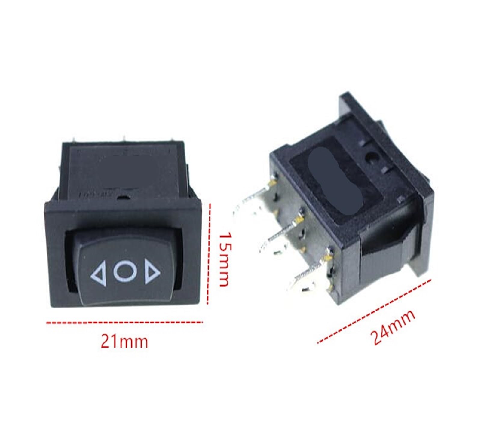 Interruptor Basculante KCD4 De Encendido ON-Off-ON 3 Posiciones 3/6 Pines con Luz 16A 250VAC/ 20A 125VAC(Kcd4 6-Pin Reset)