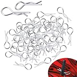 50pcs Metal Stainless Steel Universal 1/10 Scale Bend Body Clips Pins RC Car Replacement For Redcat 02053 HSP Traxxas HPI Himoto