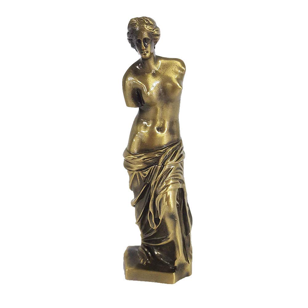 Superpower Venus De Milo Superpower® Vintage Bronze 7.5 Inch Model Metal Statue, Greek Roman Mythology Goddess Of Love Sculpture Collectible Figurines Crafts Desktop Decoration Souvenir