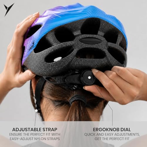 Image of Jaspo Robust Plus Cycling and Skating Helmet for Kids & Adults | 170g Lightweight & Adjustable |Sports Helmet | Quick-Release Buckle & Padded Chin Strap | Ideal for Cycling, Skating & Outdoor Use
