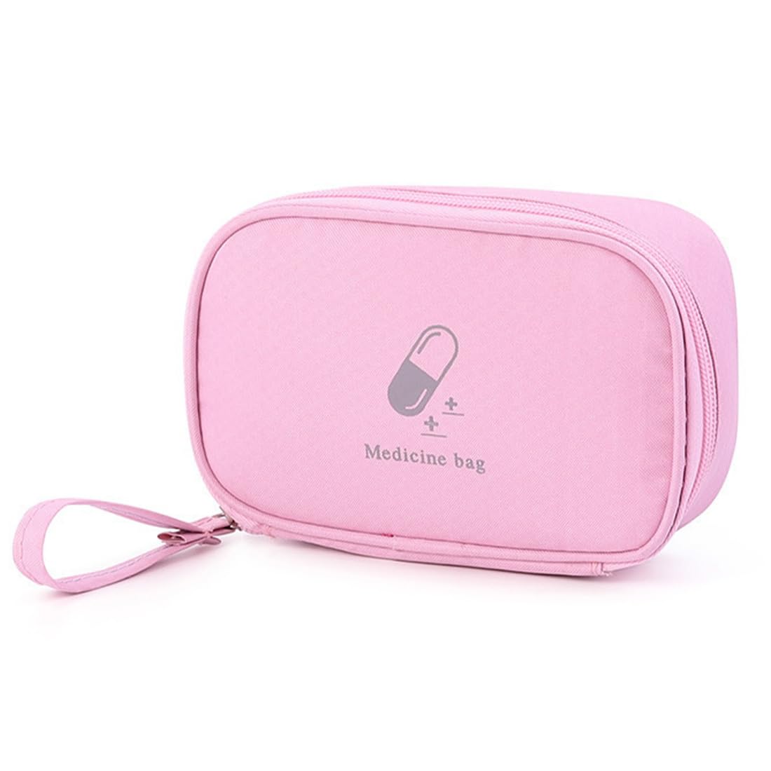 JEYORZY 1 pcs Mini Kit Pronto Soccorso, Botiquin Viaje, Borsa per Medicinali, Kit di Pronto Soccorso, Borsa di Pronto Soccorso Vuota, Mini Kit di Primo Soccorso Portatile, per Viaggio all'aperto, Rosa