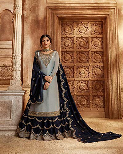 Image of Delisa New Indian /Pakistani Eid Special Party /Ethnic wear Georgette Straight Ghagra Style Salwar Kameez Suit for Womens-2085