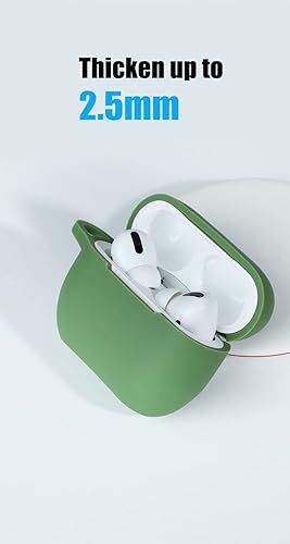Miniatura 7 de IceSword Funda para Airpods Pro de 21 generación, protección completa de silicona para AirPods, carcasa suave, absorbente de golpes, llavero