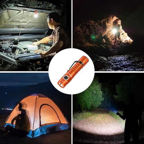 Image of Wurkkos FC11C Led Flashlight Rechargeable High Lumen 1200 | 90 High CRI Small Flashlight, Super Bright EDC Flashlight IP68 Waterproof, 155Meters, Magnetic Flash Light for Home (5000K)