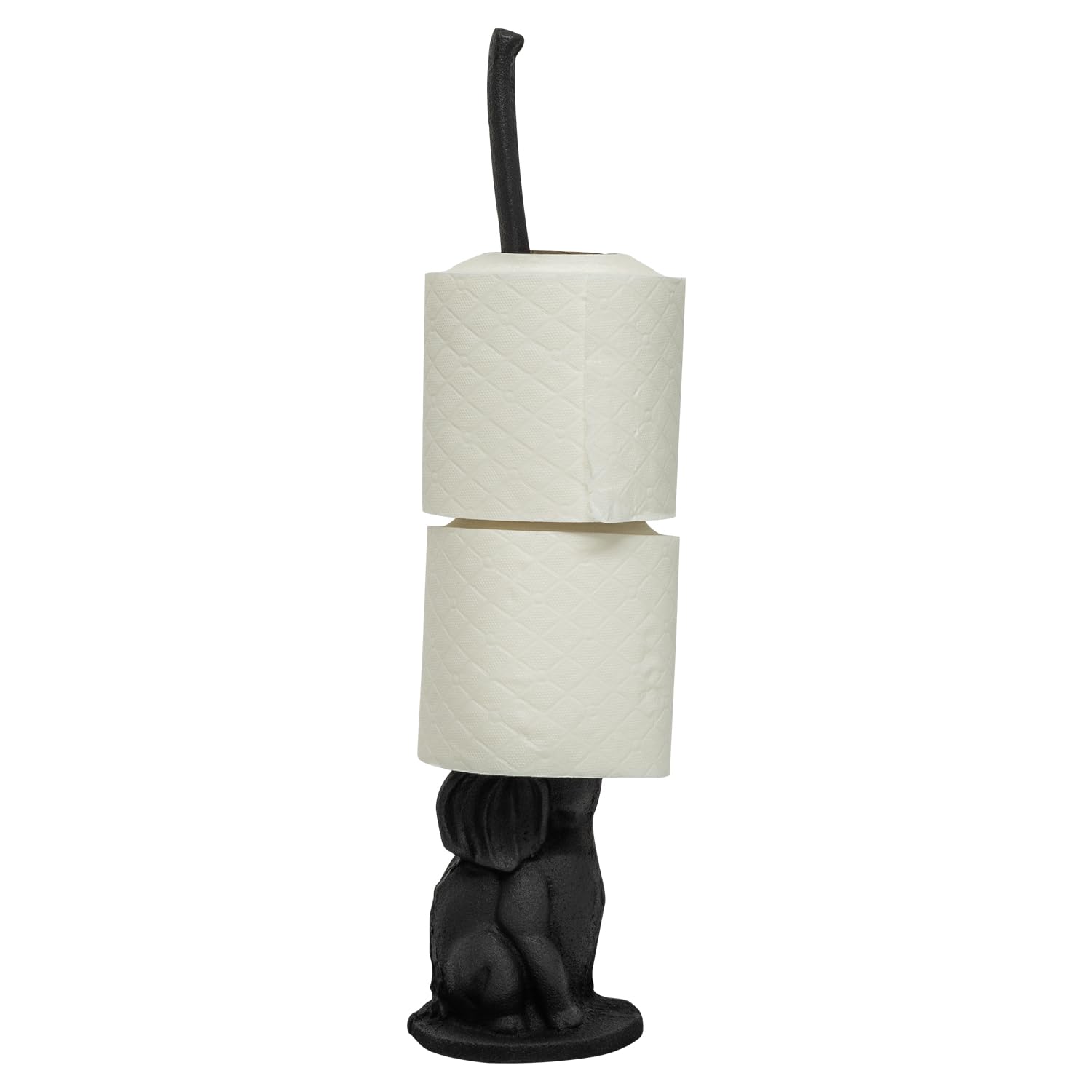 Woodside Cast Iron Free Standing Baby Elephant Toilet Paper/Loo Roll Holder Stand, Decorative Bathroom Accessory, Novelty Design
