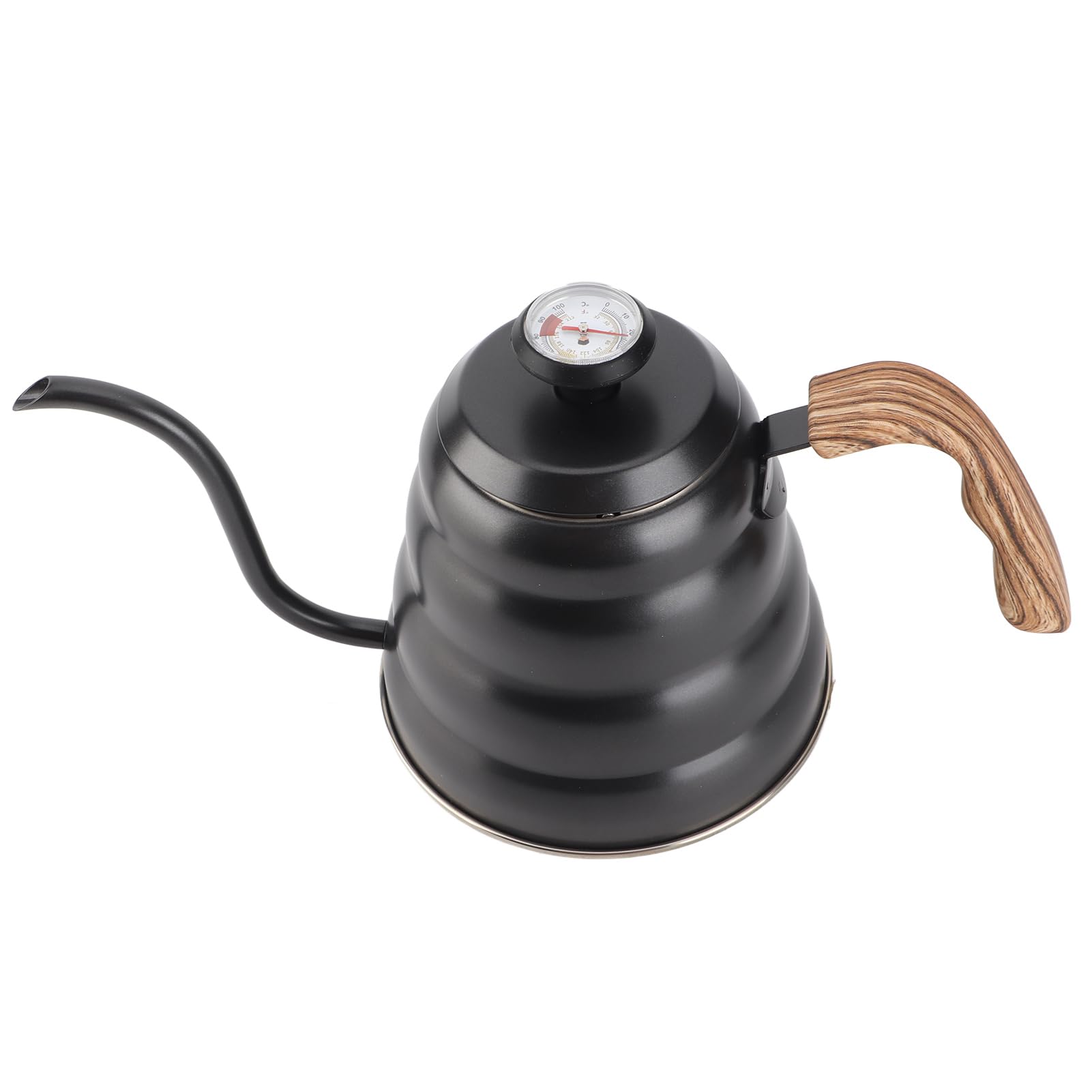 CHICIRIS Bollitore per caffè a Collo di Cigno da 1,2 Litri in Acciaio Inossidabile Elegante Gocciolatoio per gli Amanti del caffè con Termometro