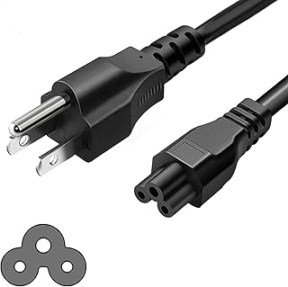 HYTEK Power Cord (1.5m/5ft) 3 Prong (NEMA 5-15P to IEC-60320 IEC320 C5) 10A 125V 18AWG, Replacement Power Cord for Computer, TV, Monitor, Printer etc. (1-Pack)