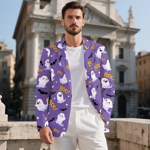 Mens Suit Jackets Casual One Button Slim Fit Blazers Lined Coat Sport Coats with Pockets for Wedding Prom Party2