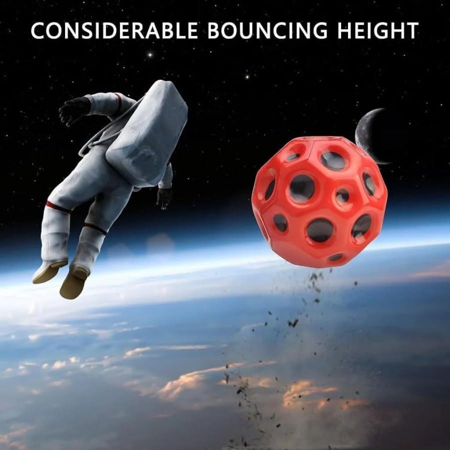 Moon Ball, 4pcs Moonball With Super High Bouncing, PU Sponge Space Bouncy Balls For Kids, Stress Balls For Adults, Exercise Ball For Hand-Eye Coordination, Party Favors - View #5