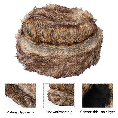 Chapéu de inverno russo de pele sintética VALICLUD chapéu cossaco inverno ao ar livre ski gorro quen
