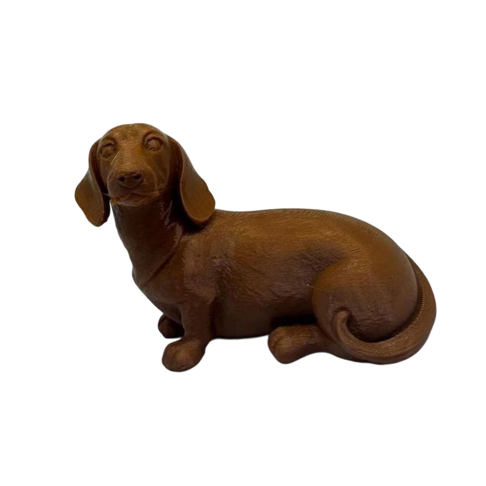 Shurhome Dachshunds Statue 3D Printed Dachshunds Figurines Animal Sculptures for Collectibles, Home Decorations, Gift Tabletop Ornament