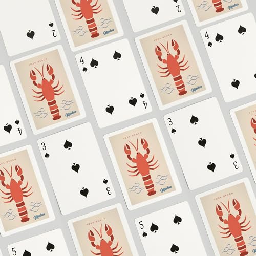 Baraja de Póker York Beach Maine con 52 cartas miniatura 4