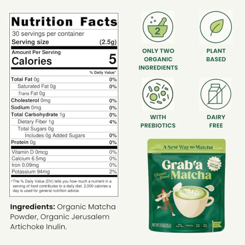 Té verde matcha en polvo orgánico instantáneo 75g miniatura 2