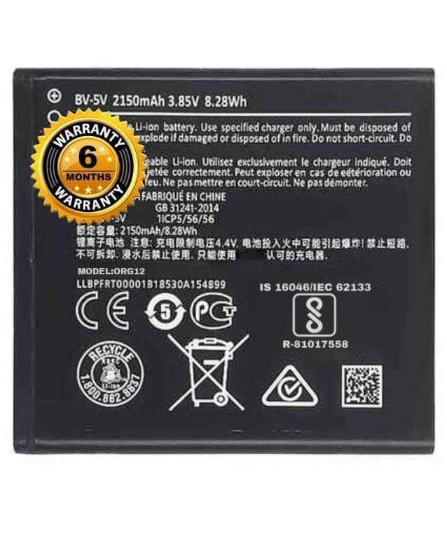 Image of Original BV-5V Battery for Nokia 1 TA-1047 / TA-1060 / TA-1056 /TA-1079 /TA-1066 / Battery with 6 Month Warranty***(G000249)