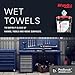 WypAll PowerClean ProScrub Heavy Duty Wet Towels (91371), Dual Action Cleaning, Large 9.5